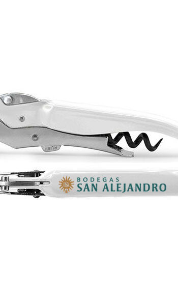 Sacacorchos profesional de Bodegas San Alejandro para botellas de vino.