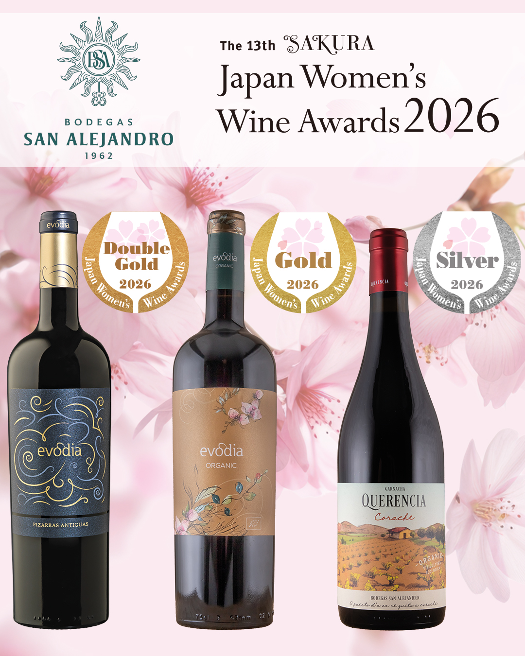 Nuestros vinos triunfan en el Concurso Sakura Japan Women’s Wine Awards